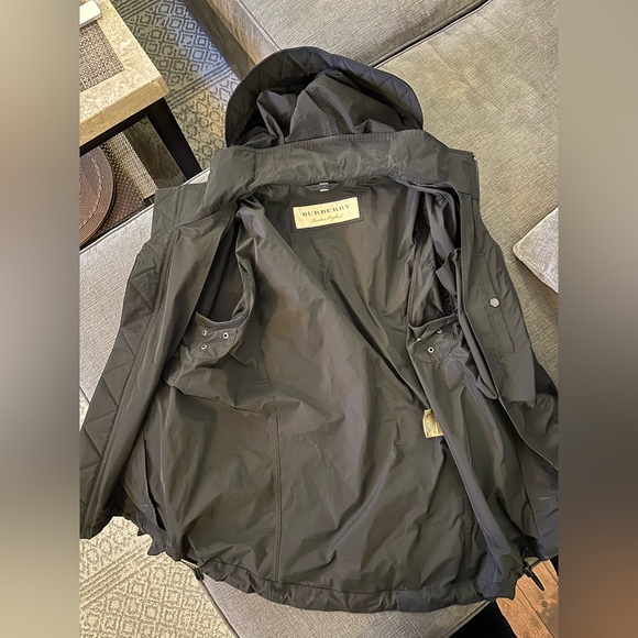 Burberry Jackets & Coats Men Burberry Black Windbreaker Rain Coat